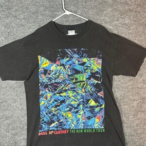 Paul McCartney The‎ New World Tour T Shirt Mens Brockum One Size Fits All Black
